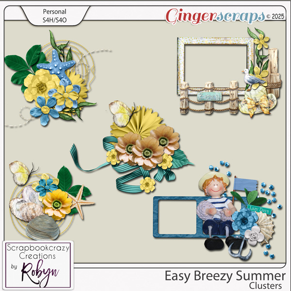 Easy Breezy Summer Clusters by Scrapbookcrazy Creations