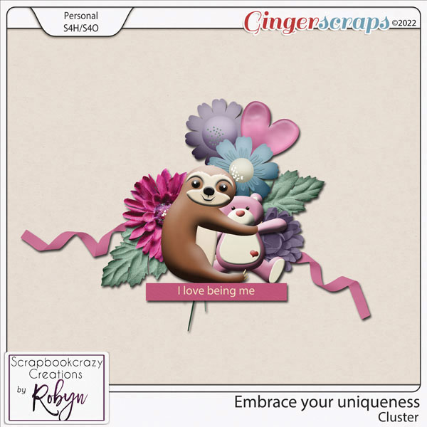 Embrace your Uniqueness Bonus Cluster by Scrapbookcrazy Creations