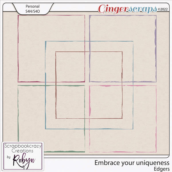 Embrace your Uniqueness Edgers by Scrapbookcrazy Creations