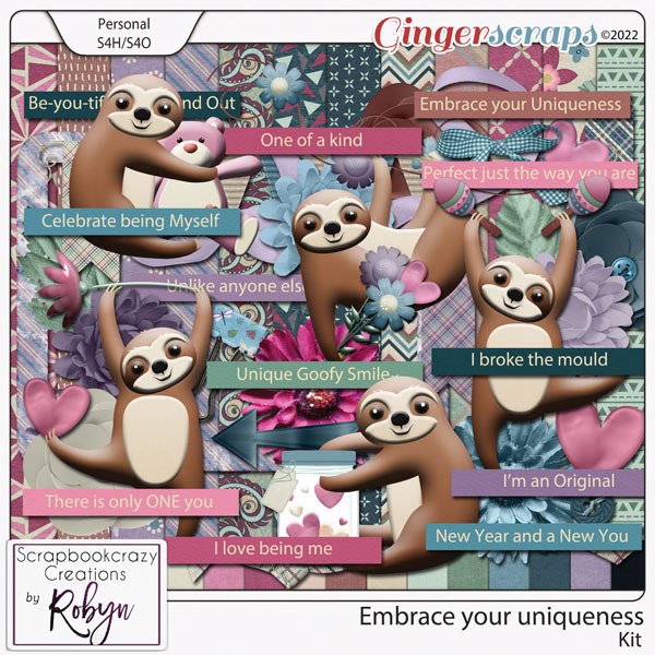 Embrace your Uniqueness Kit by Scrapbookcrazy Creations