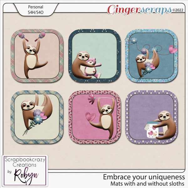 Embrace your Uniqueness Mats by Scrapbookcrazy Creations