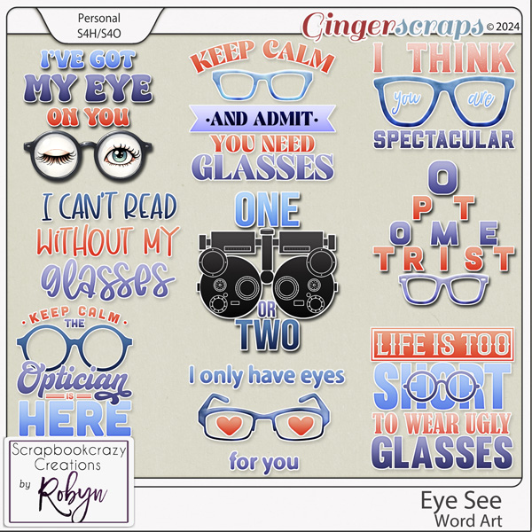 Eye See Word Art by Scrapbookcrazy Creations