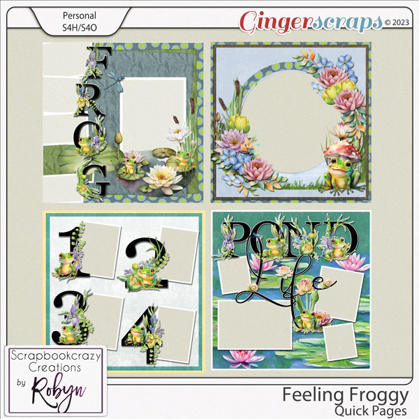 Feeling Froggy Quick Pages by Scrapbookcrazy Creations