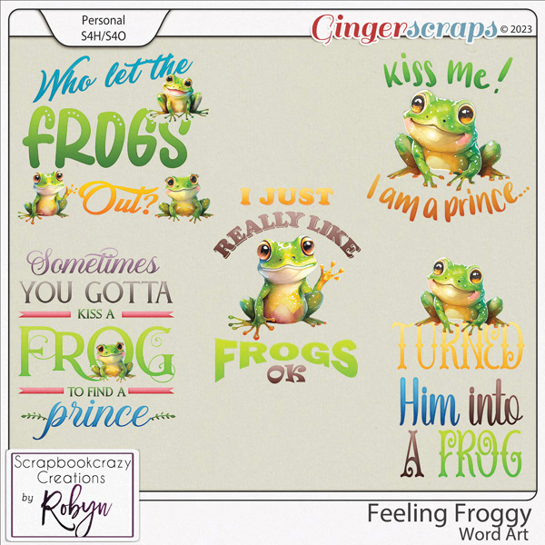 Feeling Froggy Word Art by Scrapbookcrazy Creations