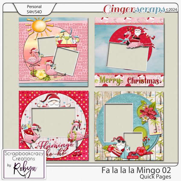 Fa la la la Mingo 02 Quick Pages by Scrapbookcrazy Creations