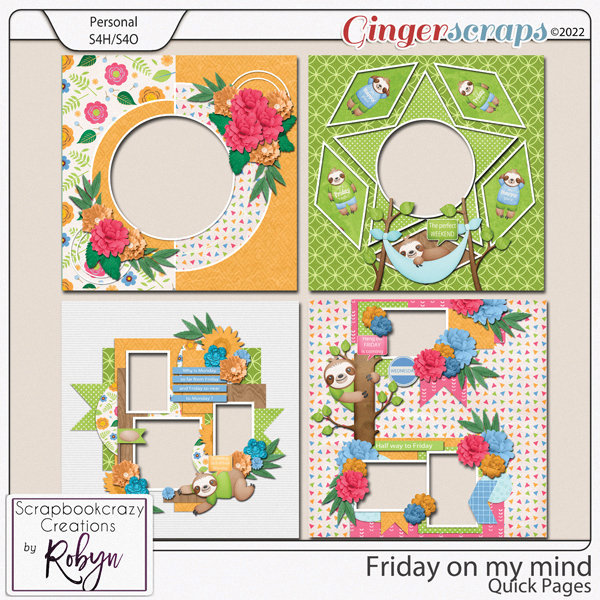 Friday on my mind Quick pages by Scrapbookcrazy Creations