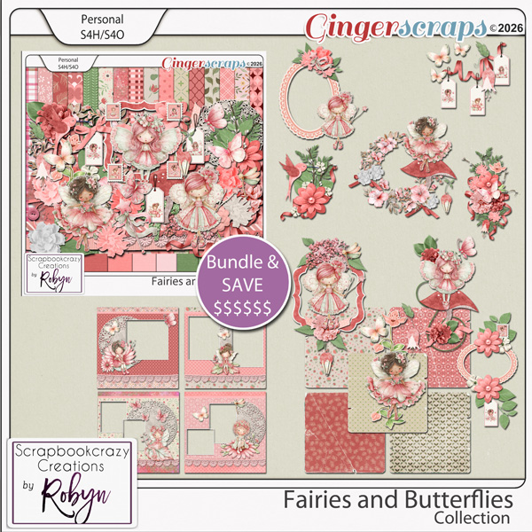 Fairies and Butterflies Collection by Scrapbookcrazy Creations