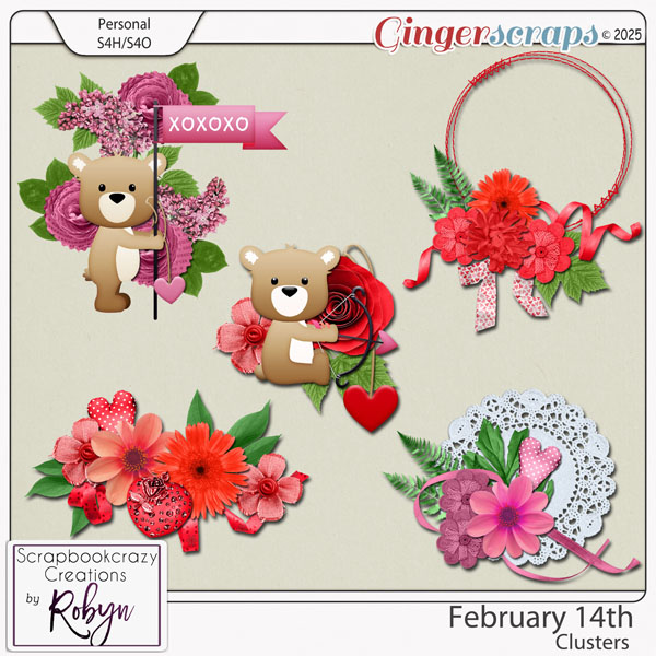 February 14th Clusters by Scrapbookcrazy Creations