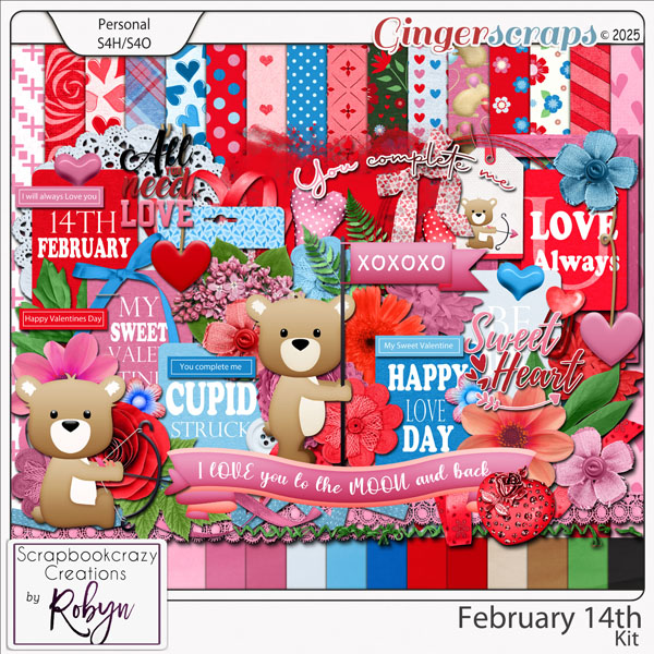 February 14th Kit by Scrapbookcrazy Creations