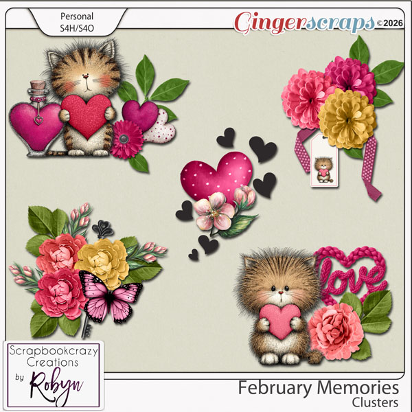 February Memories Clusters by Scrapbookcrazy Creations