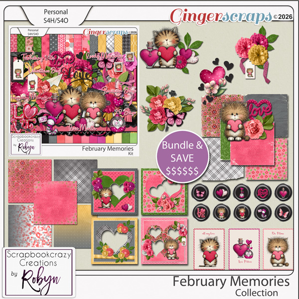 February Memories Collection by Scrapbookcrazy Creations