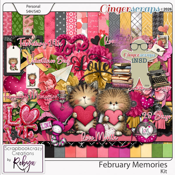 February Memories Kit by Scrapbookcrazy Creations