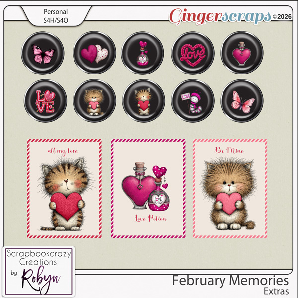 February Memories Extras by Scrapbookcrazy Creations
