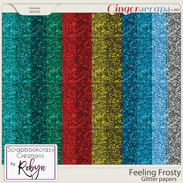 Feeling Frosty Glitter Papers by Scrapookcrazy Creations