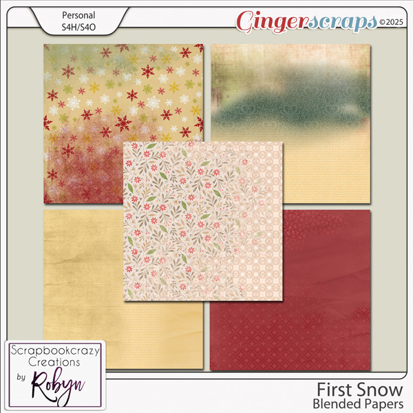 First Snow Blended Papers by Scrapbookcrazy Creations