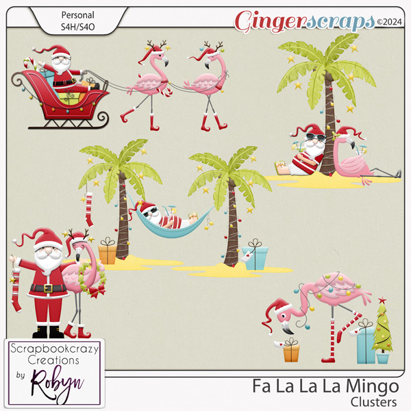 Fa la la la Mingo 01 Clusters by Scrapbookcrazy Creations