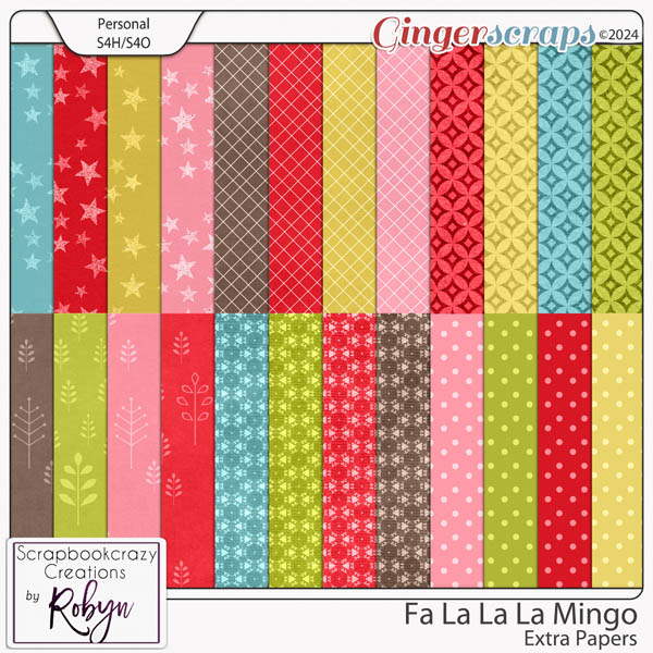 Fa la la la Mingo 01 Extra Papers by Scrapbookcrazy Creations