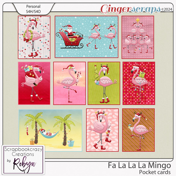 Fa la la la Mingo 01 Pocket Cards by Scrapbookcrazy Creations