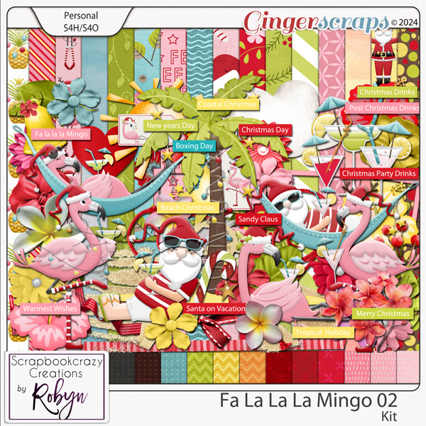 Fa  la la la Mingo 02 Kit by Scrapbookcrazy Creations