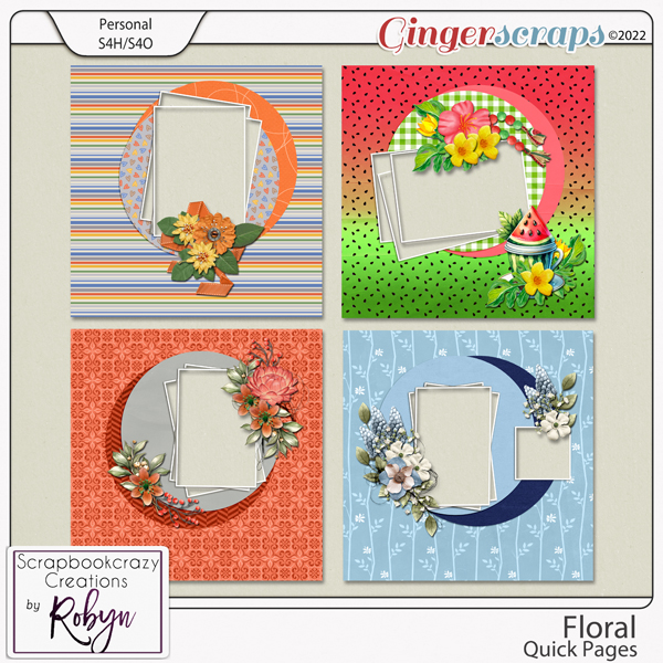 Floral Quick Pages by Scrapbookcrazy Creations