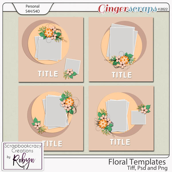 Floral Template 01-04 by Scrapbookcrazy Creations