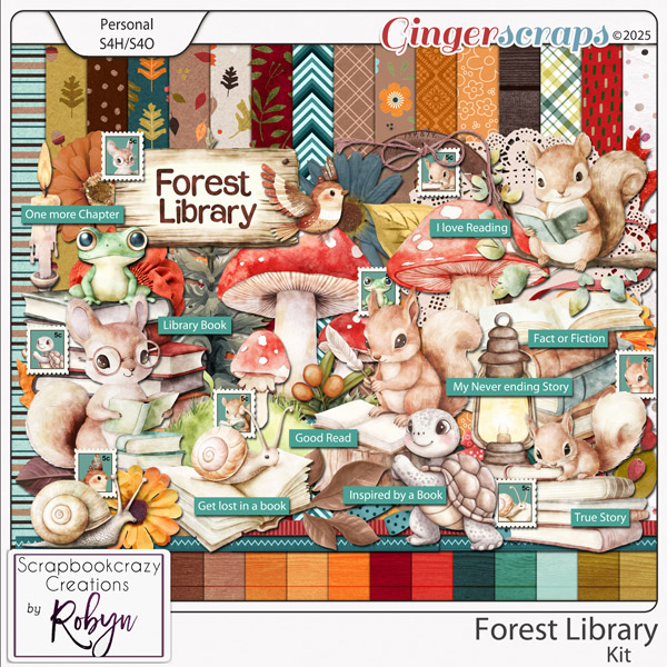 Forest Library Kit by Scrapbookcrazy Creations