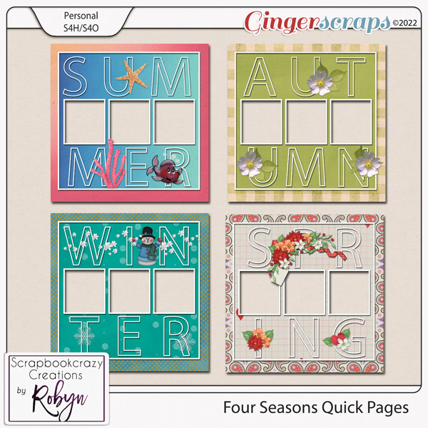 Four Seasons Quick Pages by Scrapbookcrazy Creations
