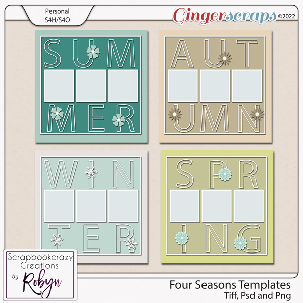 Four Season Templates by Scrapbookcrazy Creations