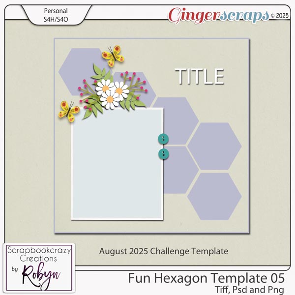 Fun Hexagon Template 05 by Scrapbookcrazy Creations