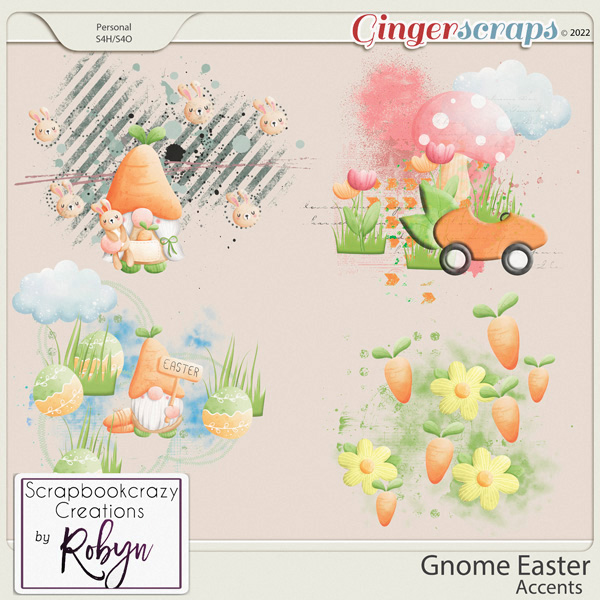 Gnome Easter Accents by Scrapbookcrazy Creations