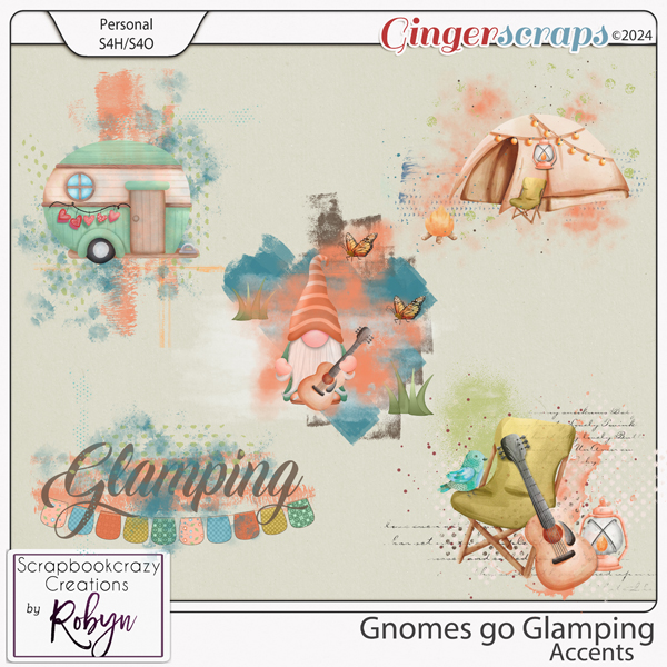 Gnomes go glamping Accents by Scrapbookcrazy Creations