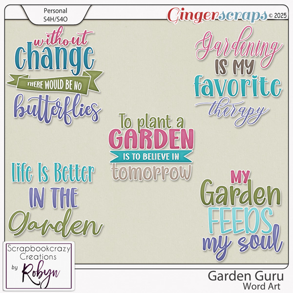 Garden Guru Word Art by Scrapbookcrazy Creations
