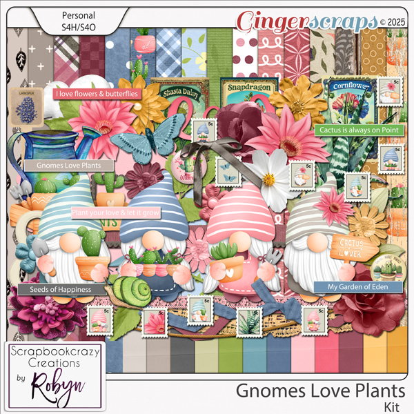 Gnomes Love Plants KIt by Scrapbookcrazy Creations