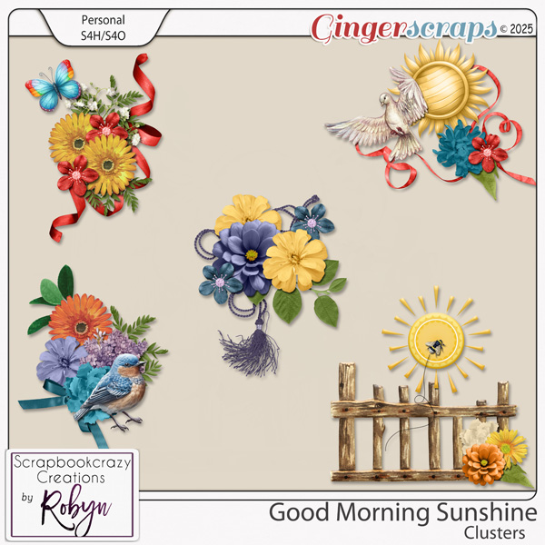 Good Morning Sunshine Clusters by Scrapbookcrazy Creations