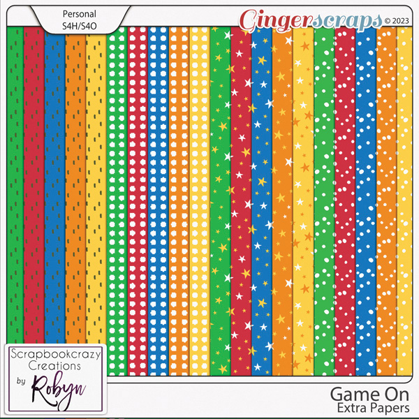 Game On Extra papers by Scrapbookcrazy Creations