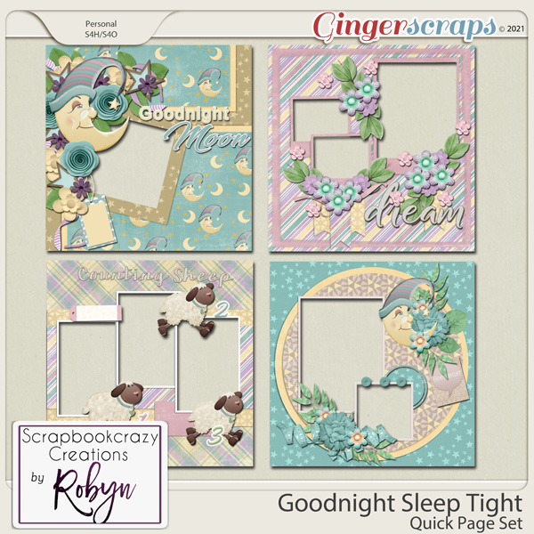 Goodnight Sleep Tight Quick Pages by Scrapbookcrazy Creations 
