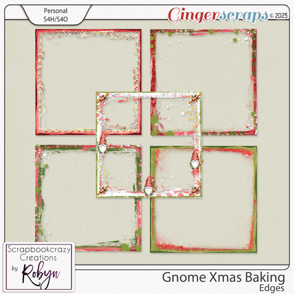 Gnome Xmas Baking Edges by Scrapbookcrazy Creations