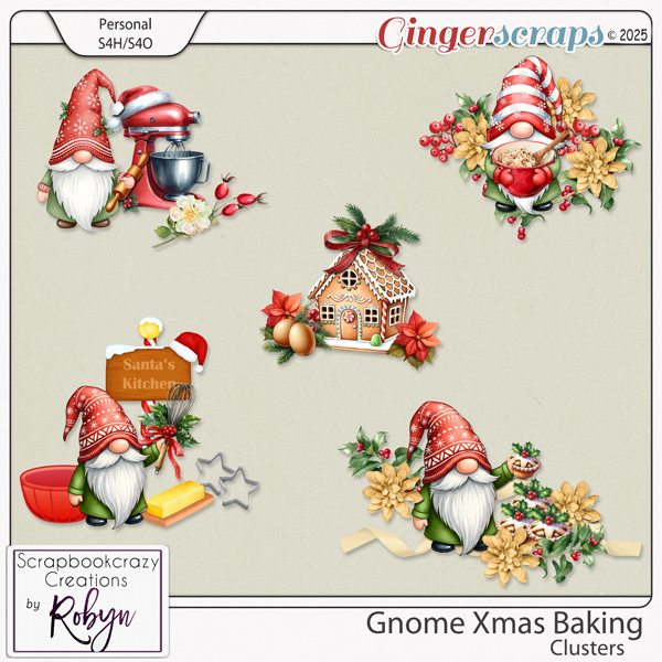 Gnome Xmas Baking Clusters by Scrapbookcrazy Creations