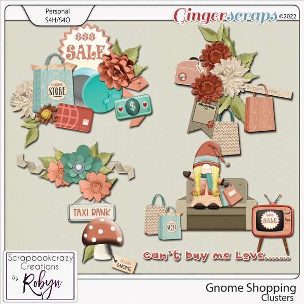 Gnome Shopping Clusters by Scrapbookcrazy Creations