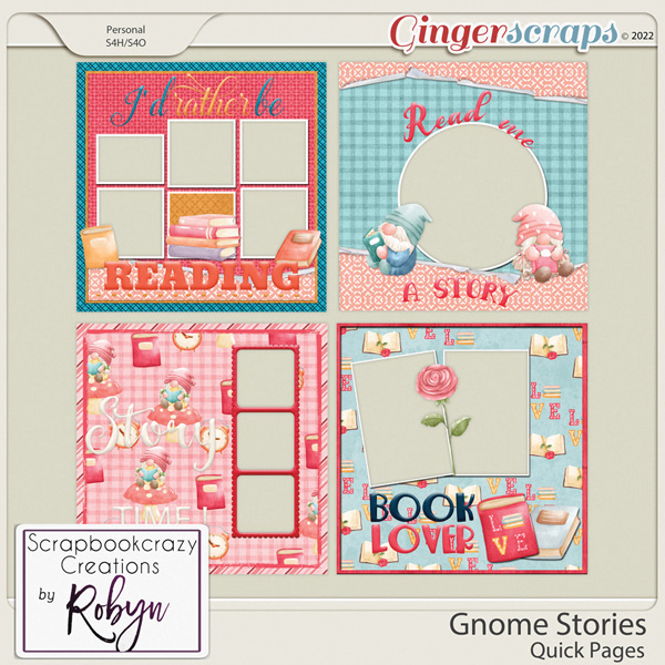 Gnome Stories Quick Pages by Scrapbookcrazy Creations