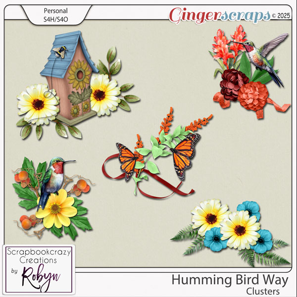 Humming Bird Way Clusters by Scrapbookcrazy Creations