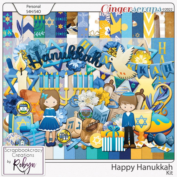 Happy Hanukkah Kit by Scrapbookcrazy Creations