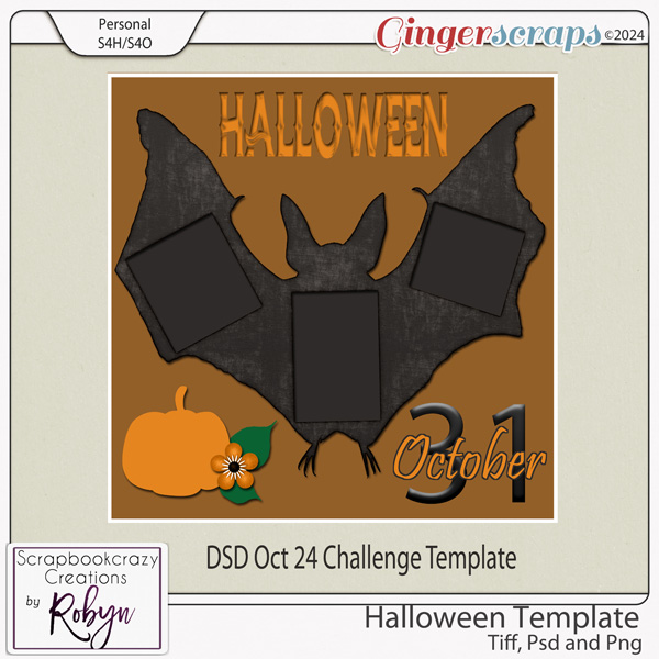 Halloween Template by Scrapbookcrazy Creations