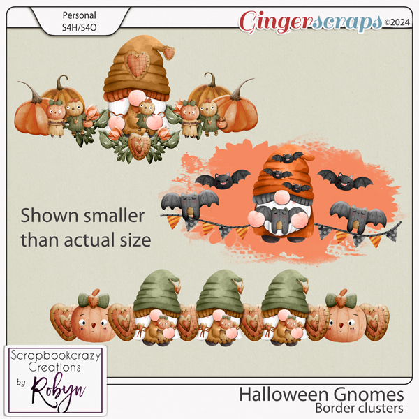 Halloween Gnomes Borders by Scrapbookcrazy Creations