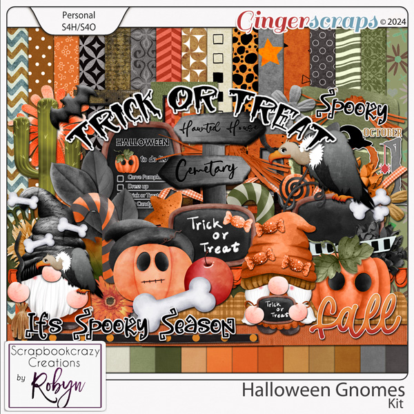 Halloween Gnomes Kit by Scrapbookcrazy Creations