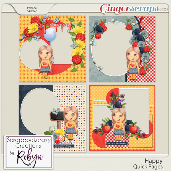 Happy Quick Pages by Scrapbookcrazy Creations