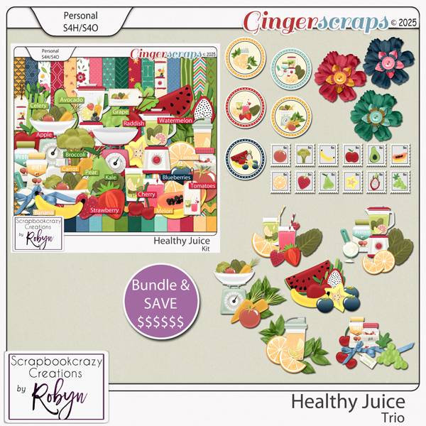 Healthy Juice Trio by Scrapbookcrazy Creations