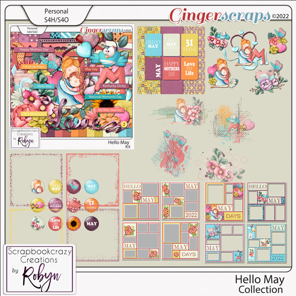 Hello May Collection by Scrapbookcrazy Creations