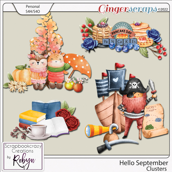 Hello September Clusters by Scrapbookcrazy Creations