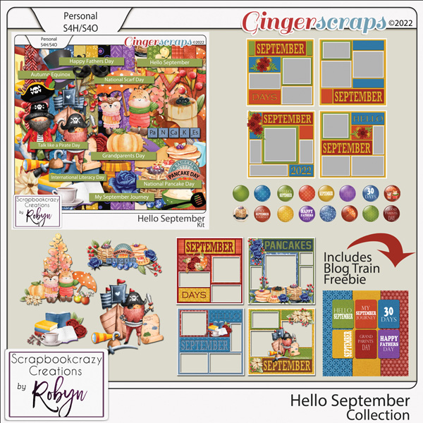 Hello September Collection by Scrapbookcrazy Creations